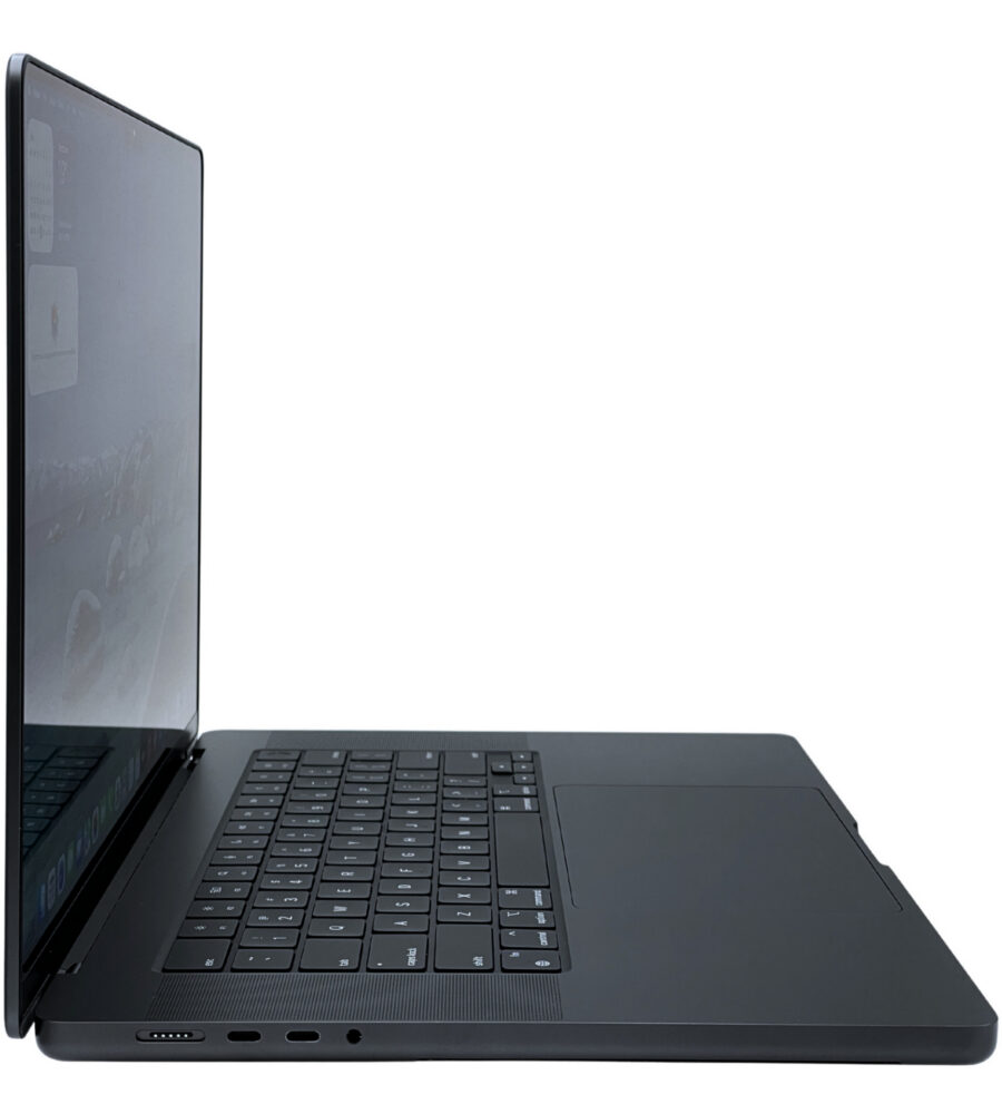 Apple MacBook Pro 16 A2991 lewy profil złącza zasilania Thunderbolt 4 i jack Apple MacBook Pro 16 A2991 lewy profil złącza zasilania Thunderbolt 4 i jack