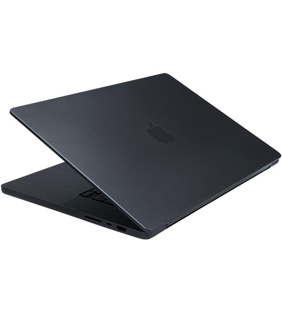 Apple MacBook Pro 16 A2991 zamknięta aluminiowa obudowa z logo Apple w kolorze Space Black