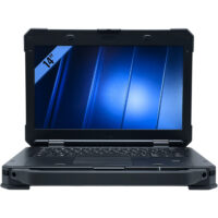 Dell Latitude 5424 Rugged – widok od przodu laptopa Pancerny laptop poleasingowy Dell Latitude 5424 Rugged widok od przodu z otwartym ekranem