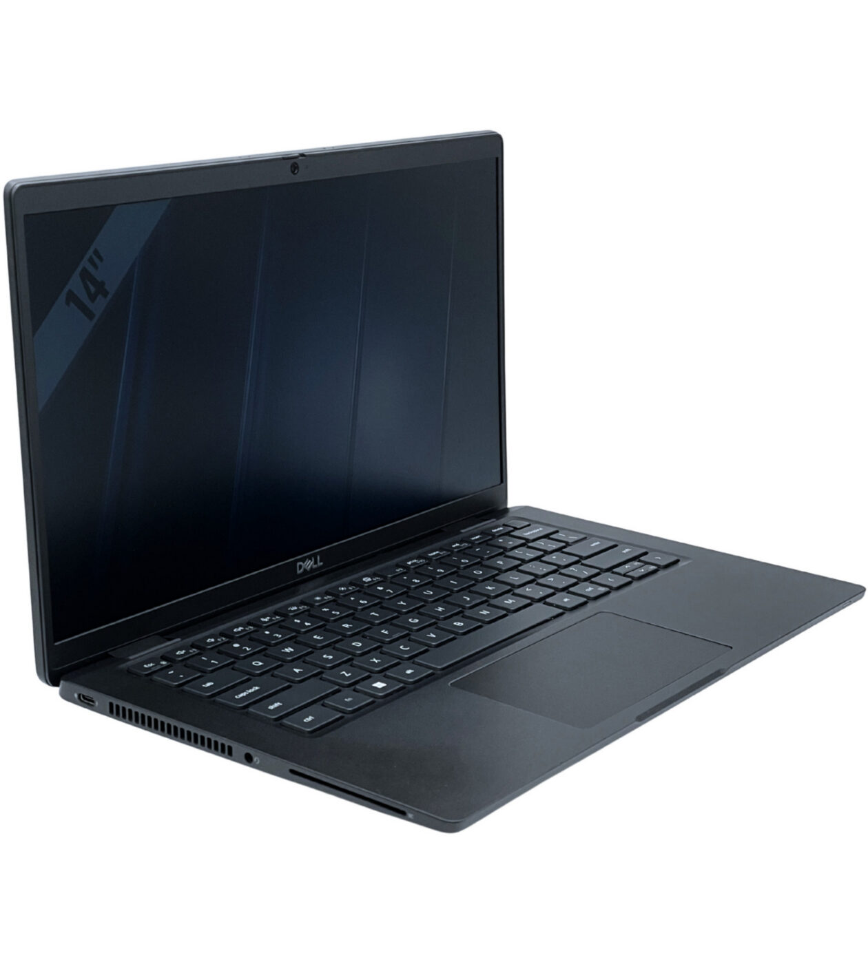 Dell Latitude 7430 widok pod kątem z lewej strony prezentujący porty Thunderbolt 4 i USB-C