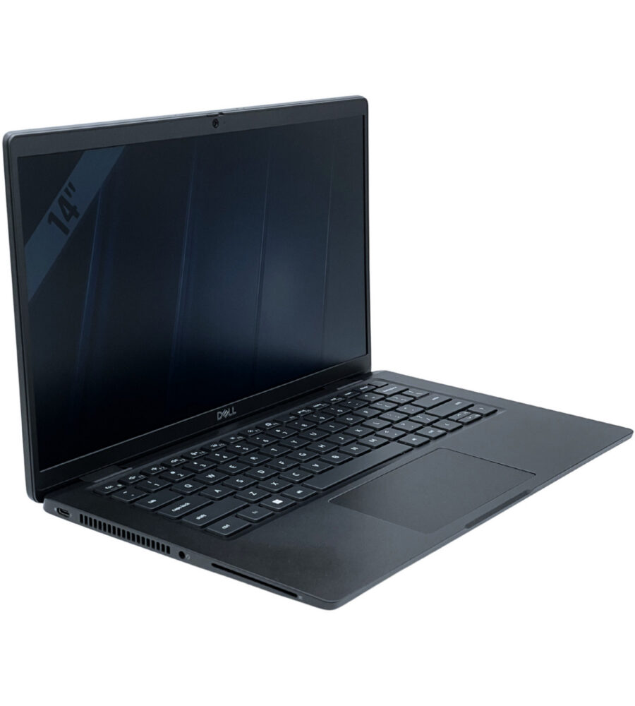 Dell Latitude 7430 – lewy bok pod kątem Dell Latitude 7430 widok pod kątem z lewej strony prezentujący porty Thunderbolt 4 i USB-C