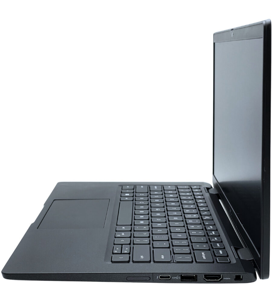 Dell Latitude 7430 – profil prawej strony Dell Latitude 7430 profil prawego boku obudowy z gniazdem słuchawkowym i USB