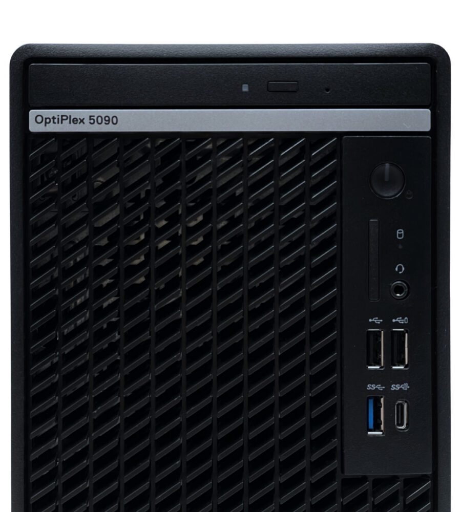 Dell Optiplex 5090 MT – górna część panelu przedniego Dell Optiplex 5090 MT panel przedni złącza USB i audio