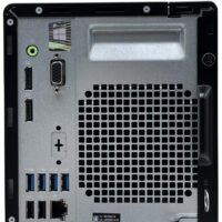 Dell Optiplex 5090 MT – szczegóły złączy płyty głównej Dell Optiplex 5090 MT zbliżenie na porty wideo i sekcję chłodzenia z tyłu