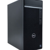 Dell OptiPlex 7000 Tower – widok z lewej strony pod kątem Komputer Dell OptiPlex 7000 Tower widok z lewej strony pod kątem obudowa metalowa solidna pojemna