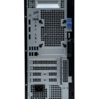 Dell OptiPlex 7000 Tower – widok z tyłu z portami Komputer Dell OptiPlex 7000 Tower widok z tyłu z portami DisplayPort USB LAN zasilacz tył