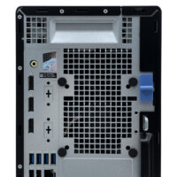 Dell OptiPlex 7000 Tower – przybliżenie na tylne porty Komputer Dell OptiPlex 7000 Tower przybliżenie na tylne porty USB DisplayPort LAN audio zbliżenie z tyłu