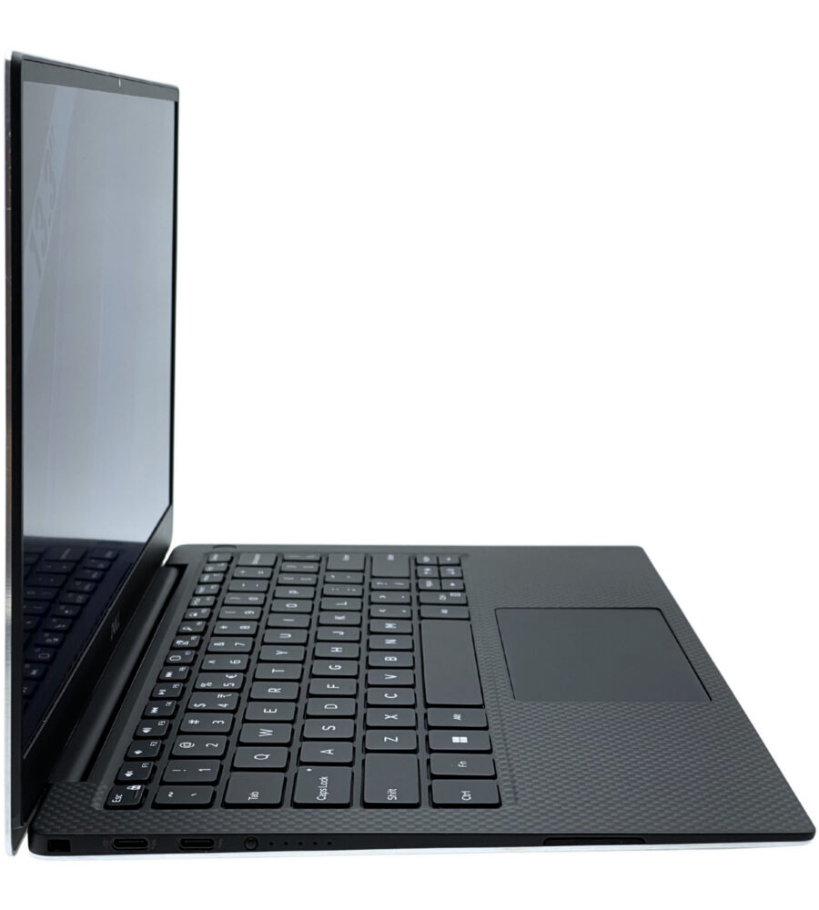 Dell XPS 13 9305 lewy profil obudowy złącza ładowania i wskaźnik baterii