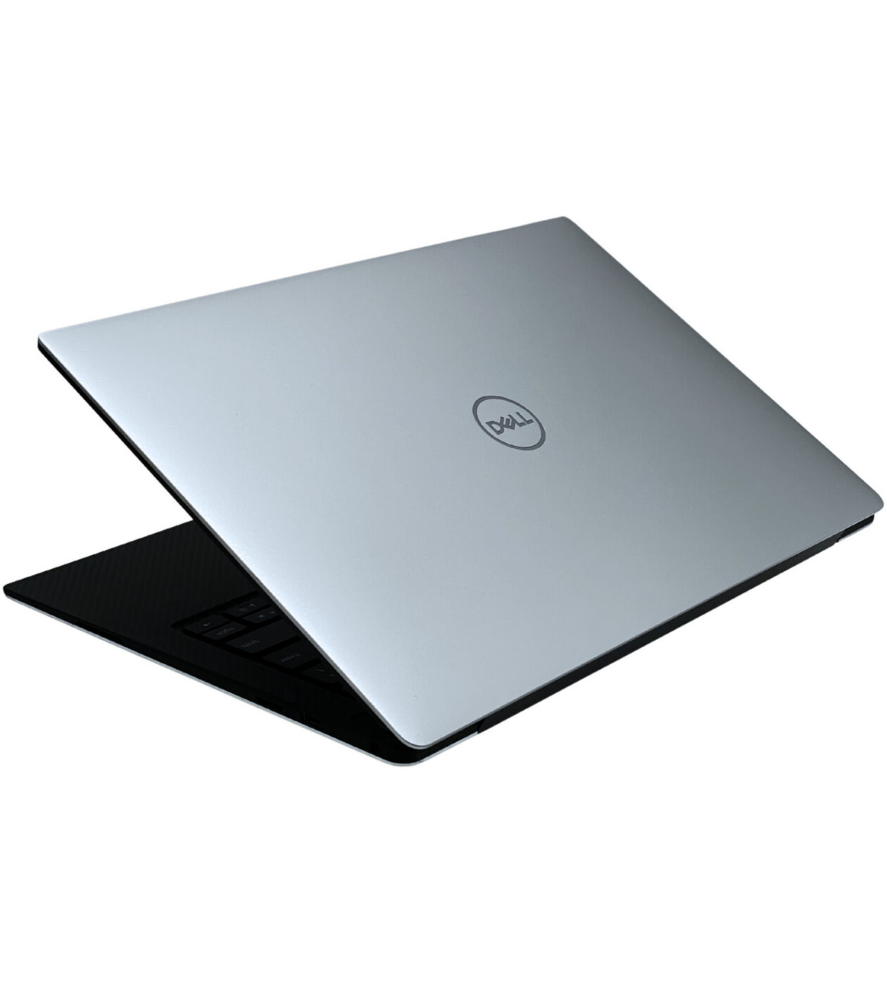 Dell XPS 13 9305 widok z góry na zamkniętą aluminiową klapę z logo Dell