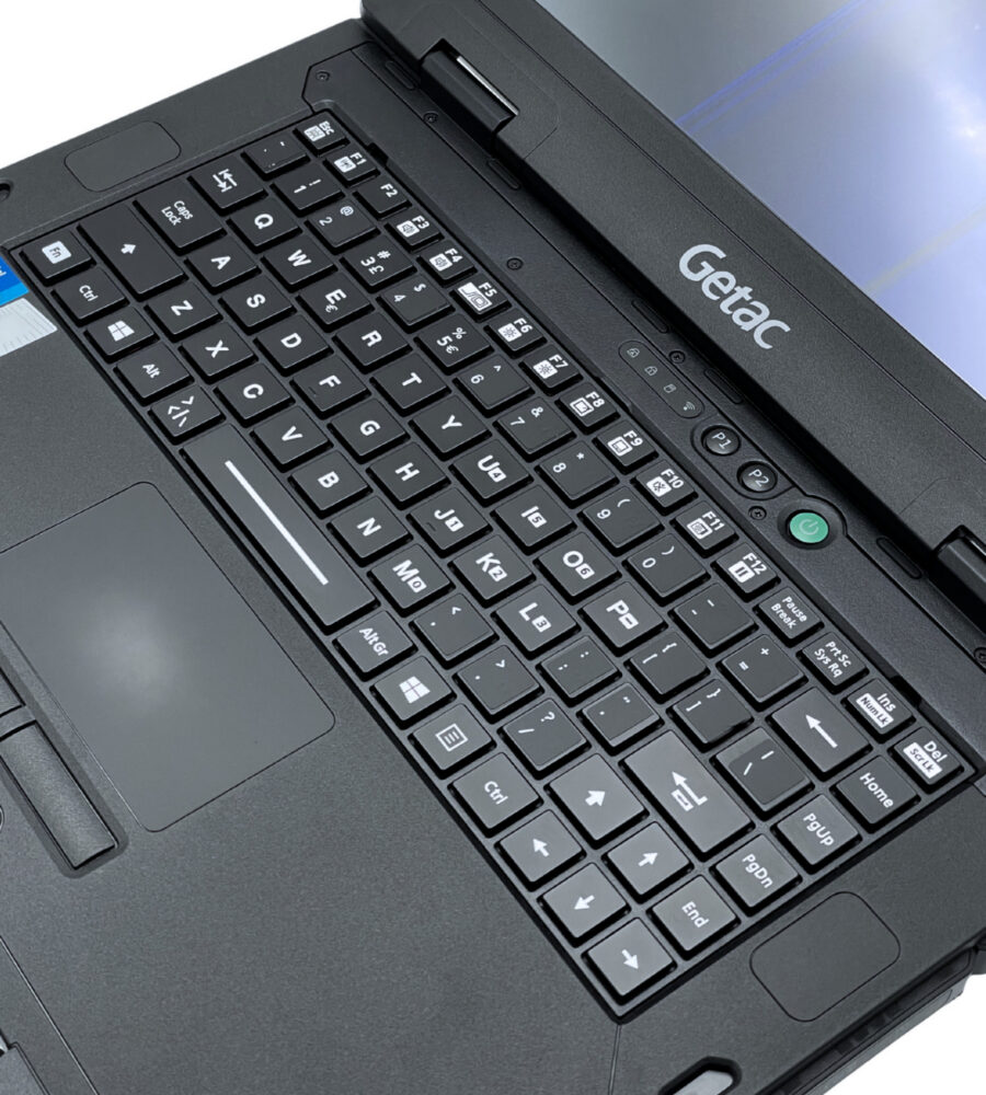 Klawiatura Getac S410 G4 Rugged odporna na pył i wzmocniony touchpad widok z góry