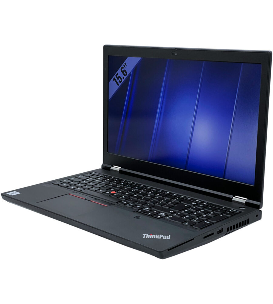 Lenovo ThinkPad P15 Gen 1 – prawa strona pod kątem Lenovo ThinkPad P15 Gen 1 widok z prawej strony pod kątem z portami USB oraz czytnikiem kart
