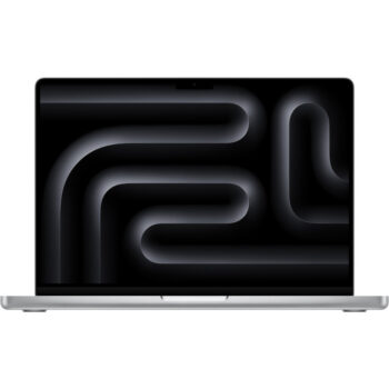 Apple MacBook Pro 14 A2992 – widok od przodu laptopa Laptop poleasingowy Apple MacBook Pro 14 A2992 widok od przodu z otwartym jasnym ekranem Retina XDR