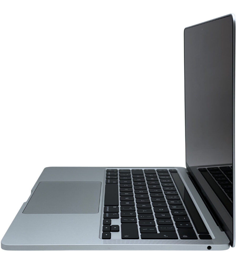 Apple MacBook Pro 13 A2338 – prawy profil laptopa Apple MacBook Pro 13 A2338 profil prawej strony z gniazdem mini-jack