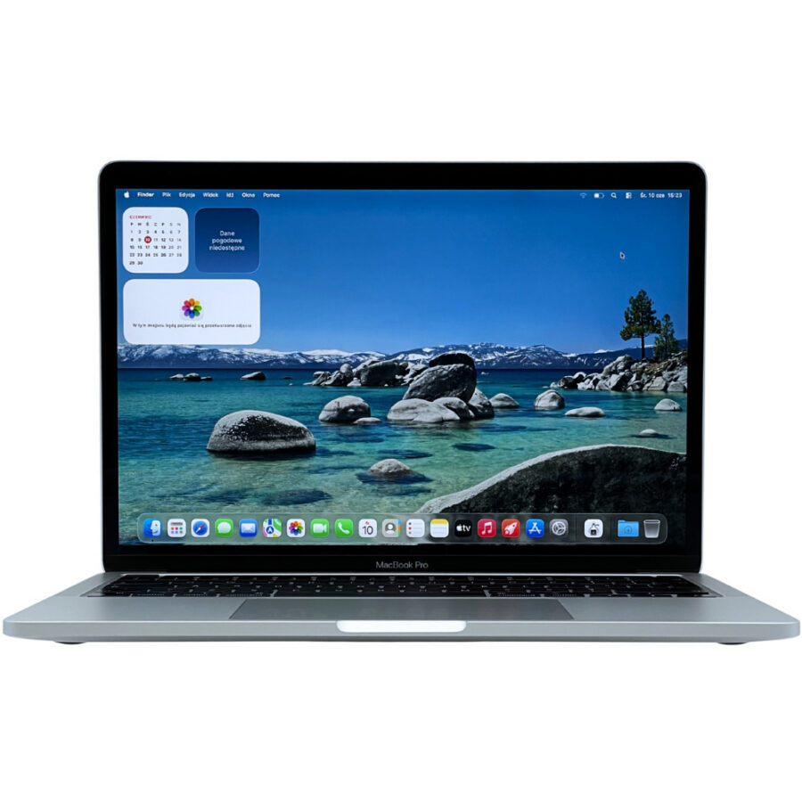 Apple MacBook Pro 13 A2338 – widok ogólny przód Apple MacBook Pro 13 A2338 widok od przodu z otwartą klapą