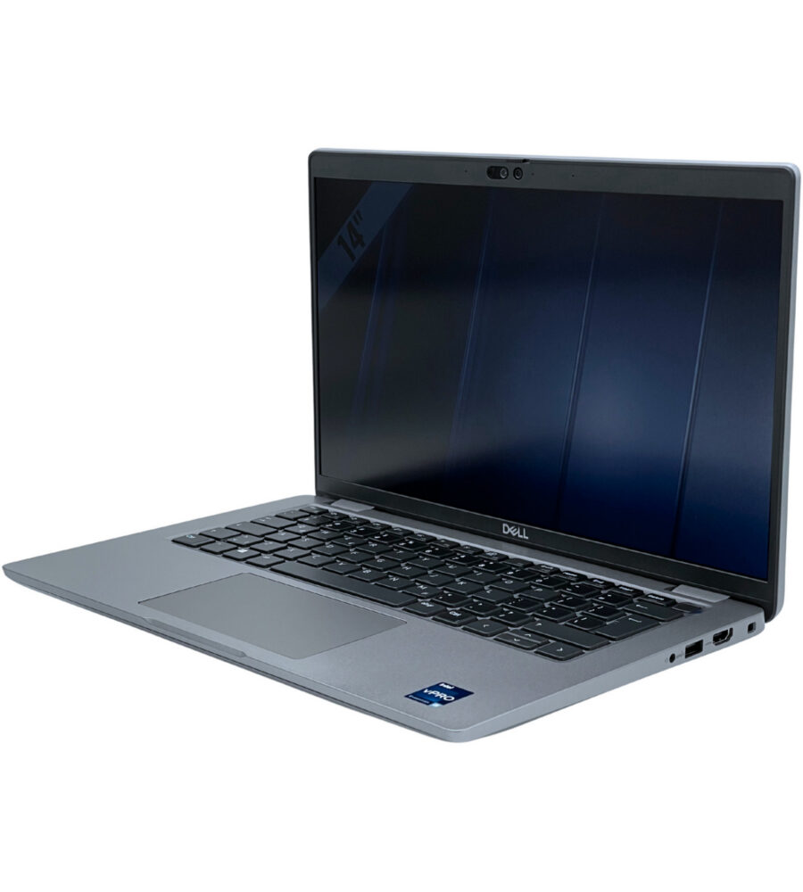 Dell Latitude 5440 – prawy profil pod kątem Laptop biznesowy Dell Latitude 5440 widok z prawej strony pod kątem złącza USB i HDMI