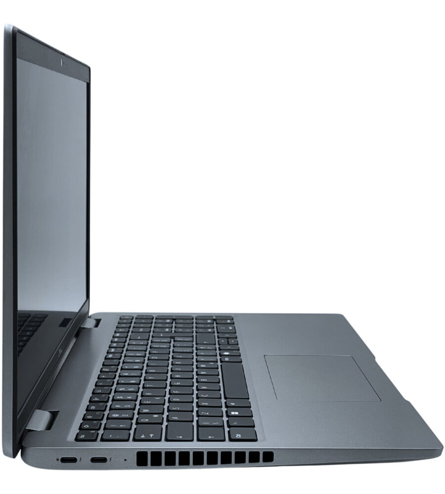 Dell Latitude 5550 widok z lewej strony z portami Thunderbolt 4 i ładowaniem