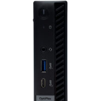 Dell Optiplex 7020 Micro – górna część przedniej obudowy Dell Optiplex 7020 Micro zbliżenie na przedni panel i logo Dell