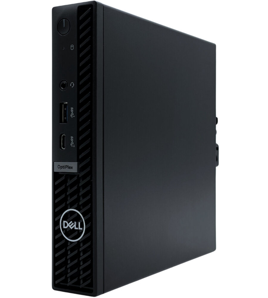 Dell Optiplex 7020 Micro – prawy profil komputera Micro Dell Optiplex 7020 Micro widok obudowy z prawej strony pod kątem