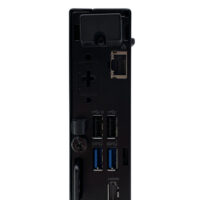 Dell Optiplex 7020 Micro – detale tylnego panelu złączy wideo i zasilania Dell Optiplex 7020 Micro zbliżenie na górne porty z tyłu obudowy