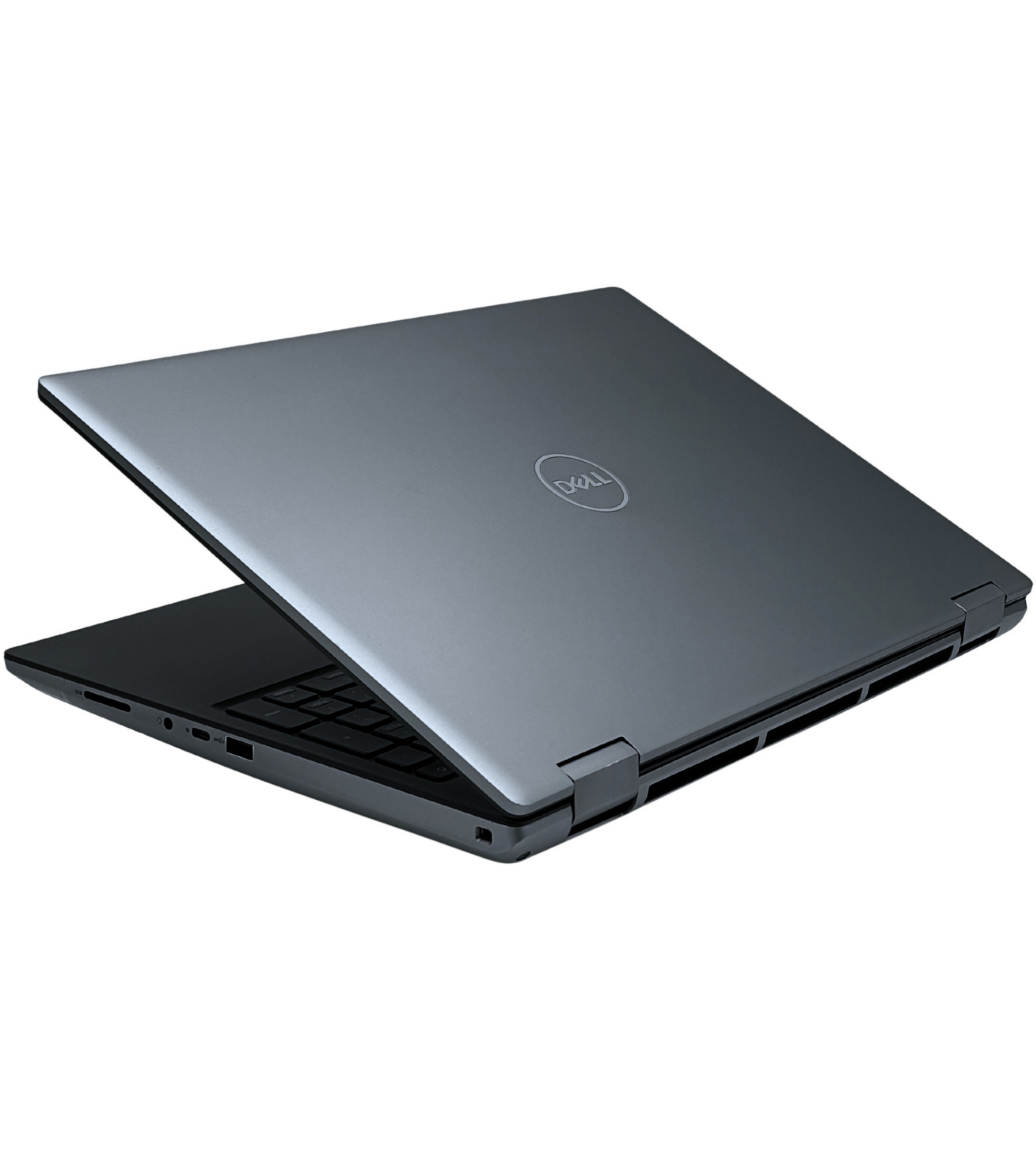 Dell Precision 7670 widok górny na klapę matrycy z logo Dell tytanowy kolor