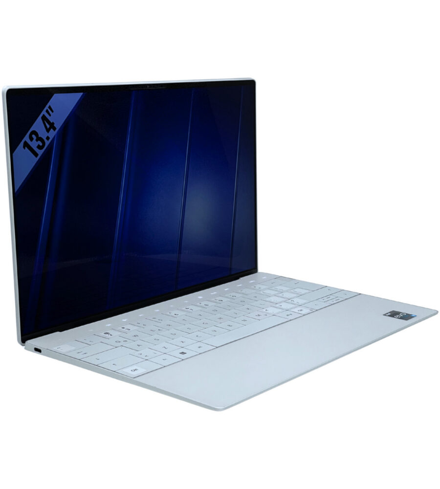 Dell XPS 13 9320 widok z lewej strony pod kątem z portem Thunderbolt