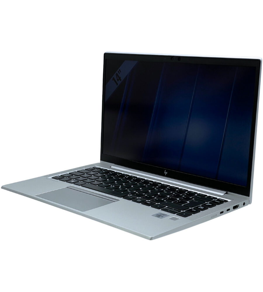 HP EliteBook 840 G7 – prawy bok pod kątem HP EliteBook 840 G7 widok z prawej strony pod kątem z portami USB-C i HDMI