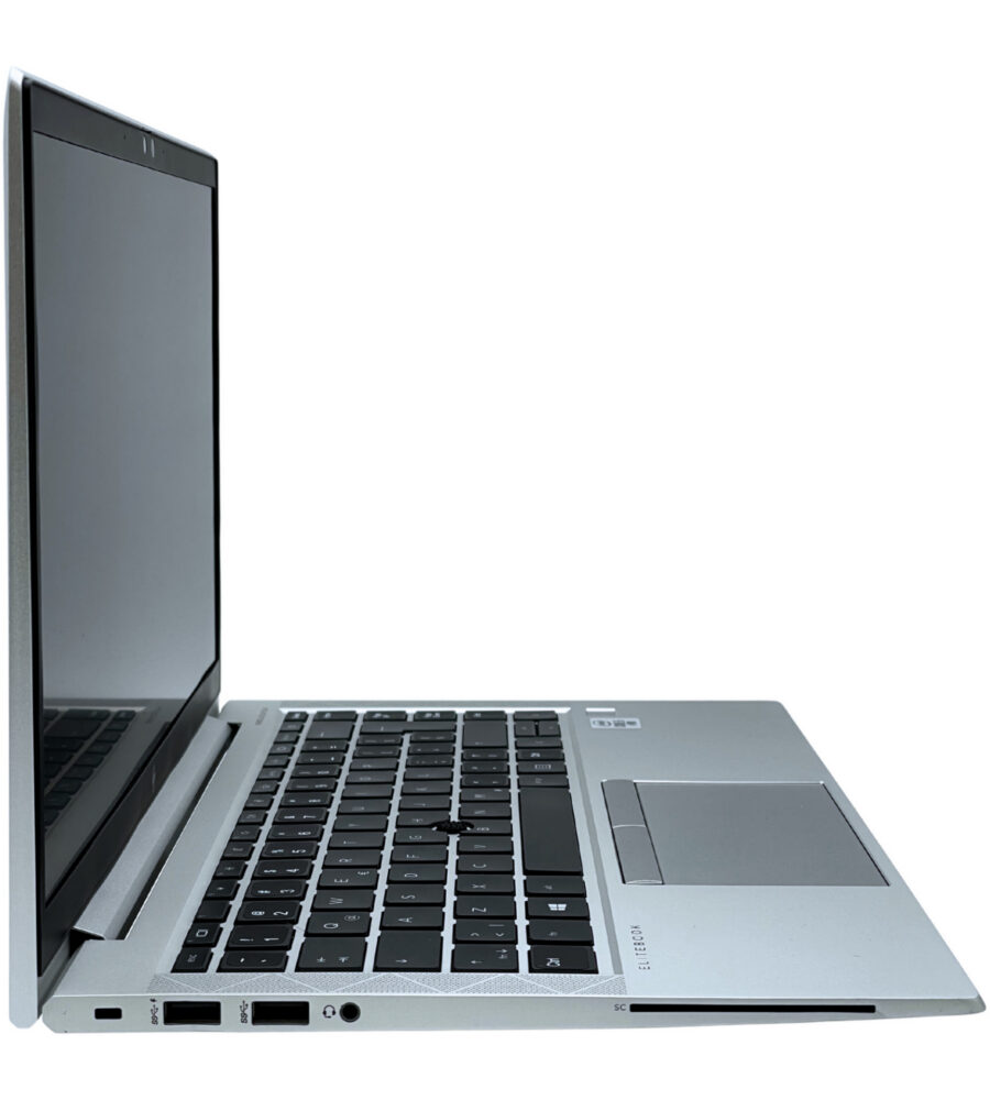 HP EliteBook 840 G7 – lewy profil laptopa HP EliteBook 840 G7 profil z lewej strony złącza komunikacyjne