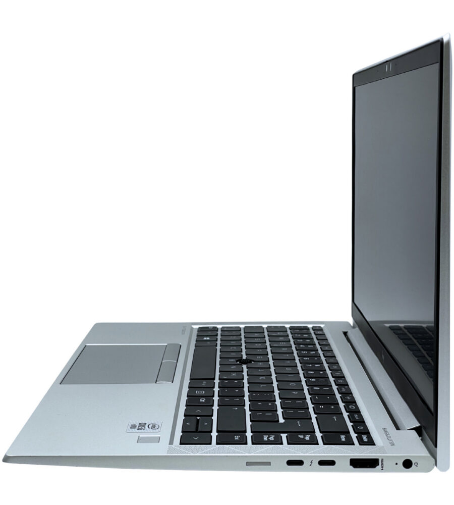 HP EliteBook 840 G7 – prawy profil laptopa HP EliteBook 840 G7 profil z prawej strony złącze zasilania i porty