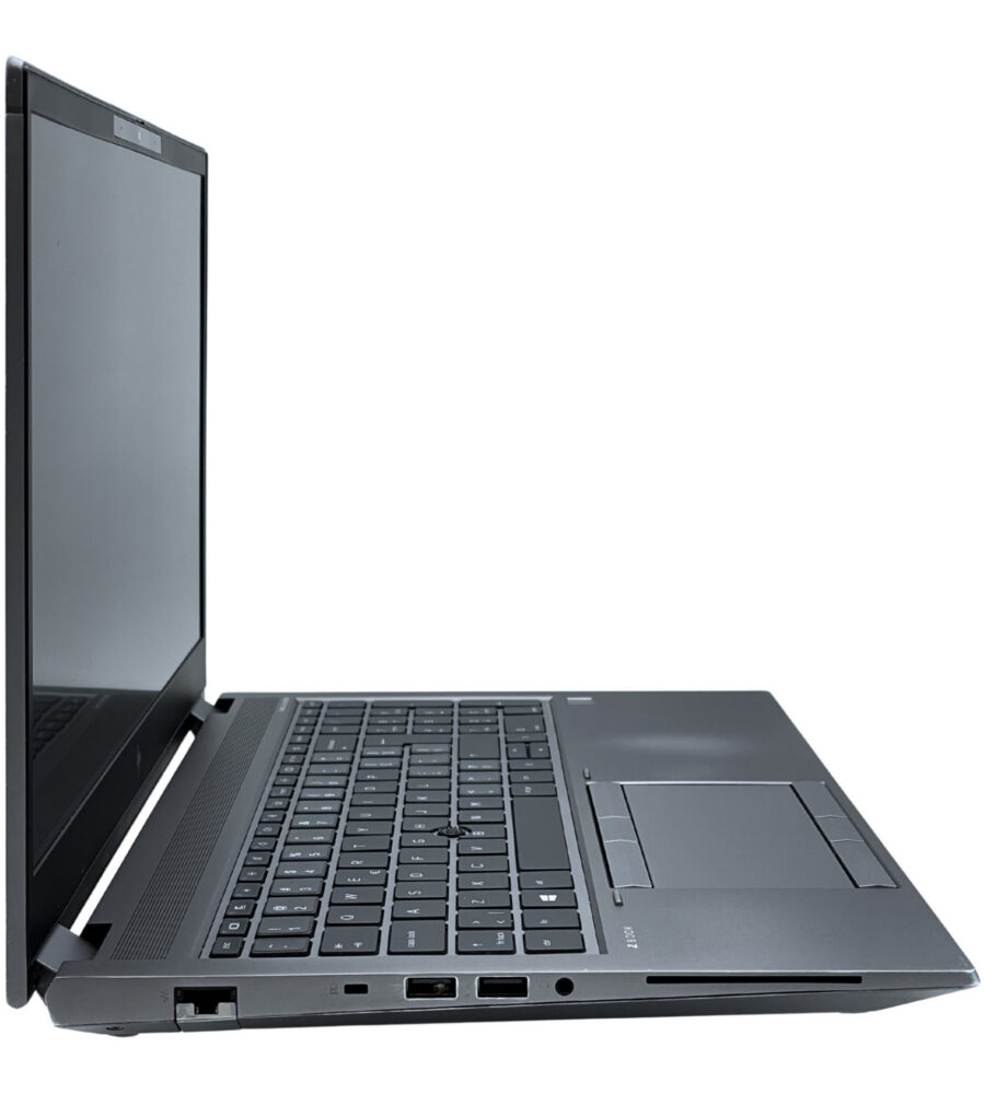 HP ZBook Fury 15 G7 lewy profil wytrzymałej obudowy złącza komunikacyjne