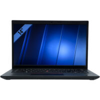 Laptop Lenovo ThinkPad L14 G3 widok od przodu z włączonym matowym ekranem Full HD