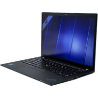 Lenovo ThinkPad T14s Gen 4 widok z prawej strony pod kątem czarna matowa obudowa magnezowa
