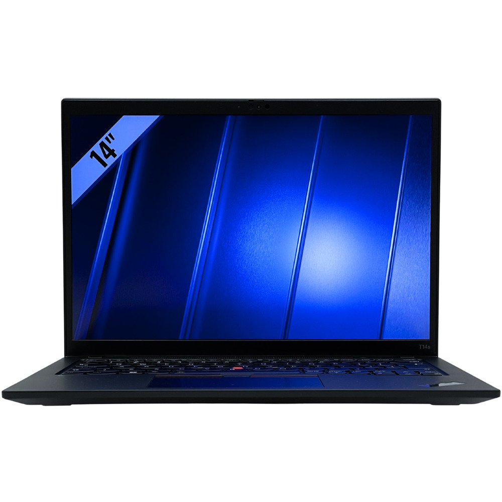 Lenovo ThinkPad T14s Gen 4 widok od przodu z otwartą matrycą