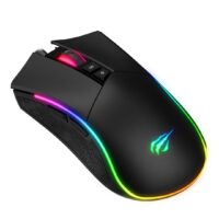 Havit MS1001S – profil lewej strony Havit MS1001S profil z lewej strony ergonomiczna konstrukcja i pasek led RGB