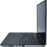 Dell Precision 7680 – prawa strona porty Dell Precision 7680 widok bezpośrednio z prawej strony z portami USB i blokadą