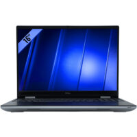 Dell Precision 7680 – widok od przodu Dell Precision 7680 główny widok od przodu z otwartym ekranem 16 cali