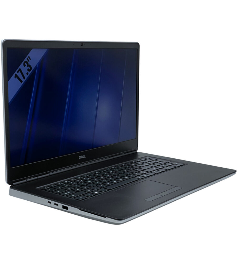 Dell Precision 7760 widok pod kątem z lewej strony obudowy i złącza