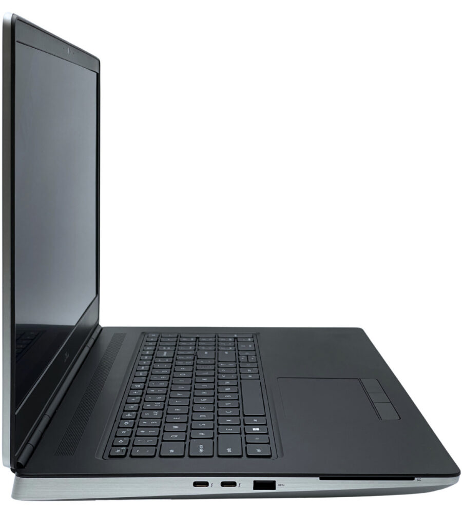 Dell Precision 7760 lewy profil obudowy złącza Thunderbolt i audio