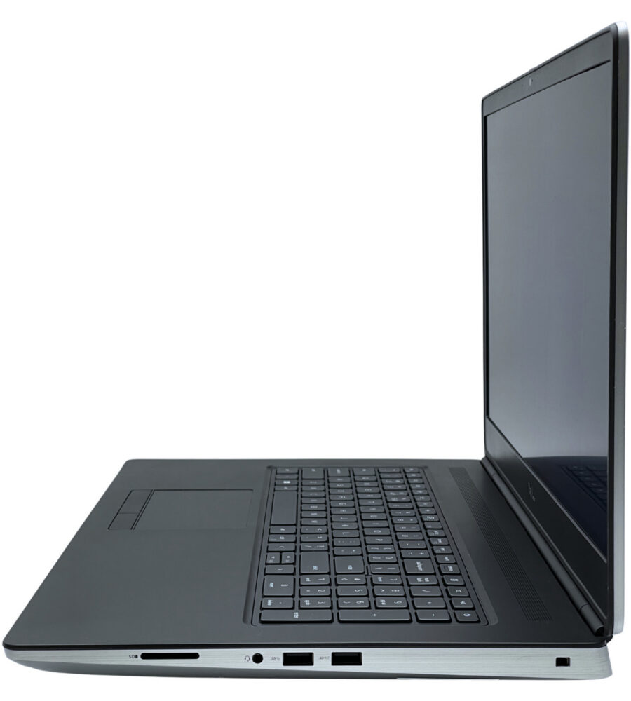 Dell Precision 7760 prawy profil obudowy porty USB i czytnik smart card
