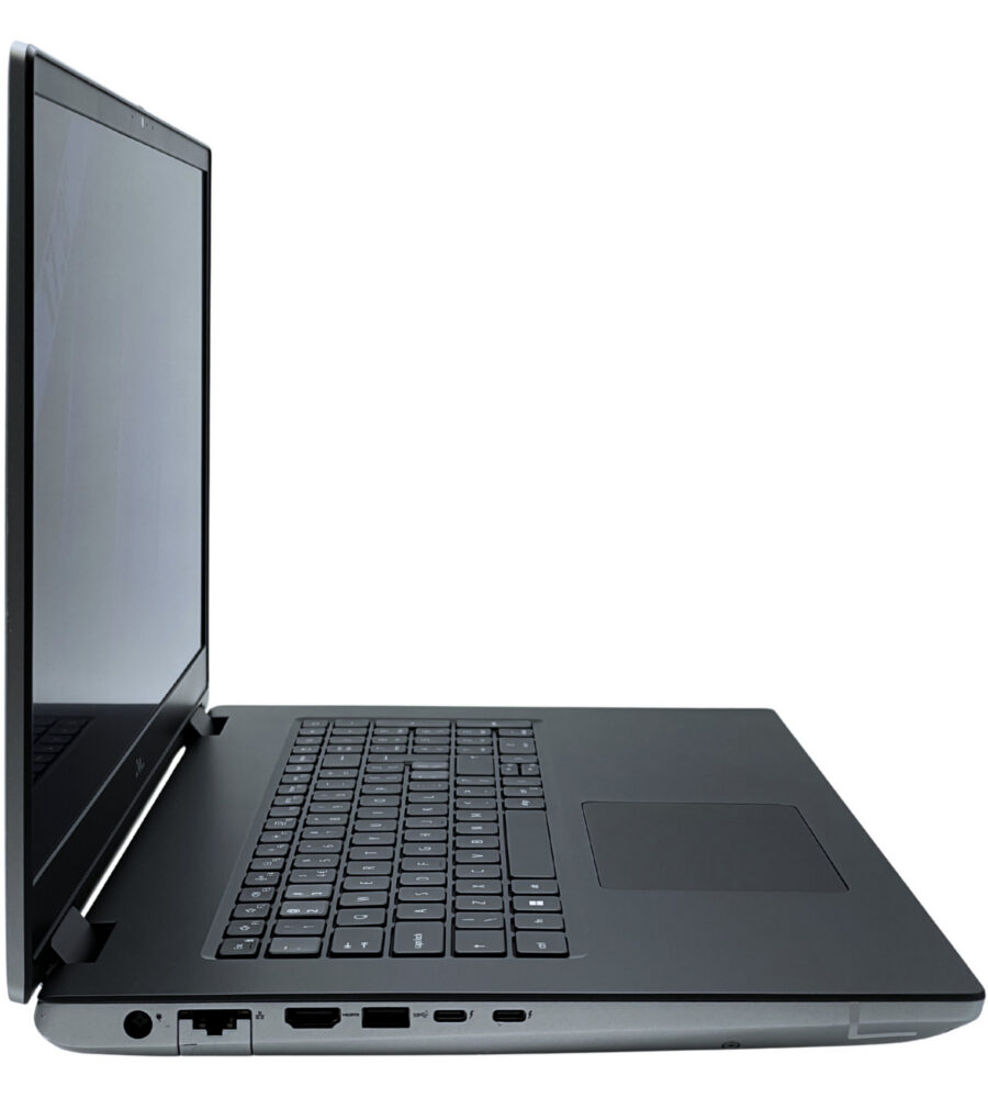 Dell Precision 7770 – lewa strona porty Dell Precision 7770 widok bezpośrednio z lewej strony z widocznymi portami komunikacyjnymi