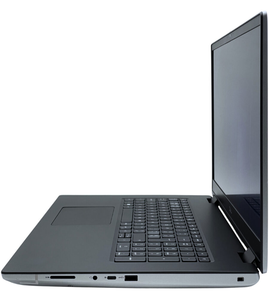 Dell Precision 7770 – prawa strona porty Dell Precision 7770 widok bezpośrednio z prawej strony z portami USB i gniazdem audio