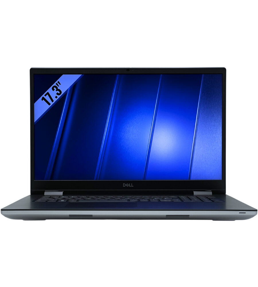 Dell Precision 7770 – widok od przodu Dell Precision 7770 główny widok od przodu z otwartym dużym ekranem 17,3 cala
