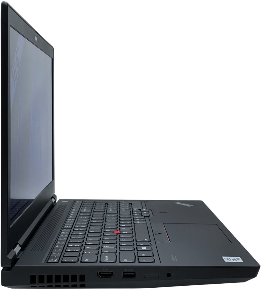 Lenovo ThinkPad P15 Gen 1 – lewy bok laptopa Lenovo ThinkPad P15 Gen 1 porty z lewej strony obudowy