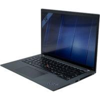 Lenovo ThinkPad T14s Gen 3 – prawy profil pod kątem Lenovo ThinkPad T14s Gen 3 widok z prawej strony pod kątem port USB i wylot chłodzenia