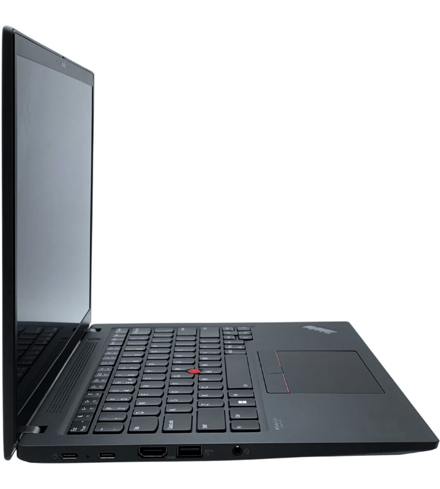 Lenovo ThinkPad T14s Gen 3 – porty po lewej stronie Lenovo ThinkPad T14s Gen 3 lewy bok z profilu złącza audio i ładowania