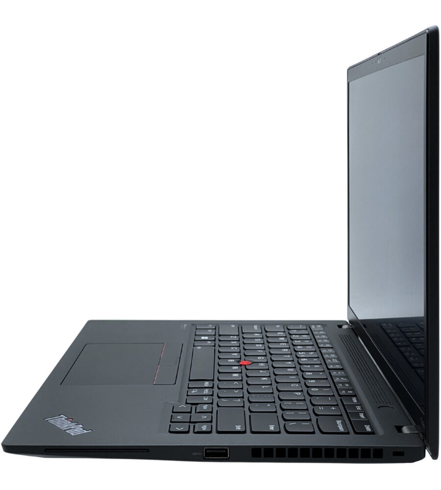 Lenovo ThinkPad T14s Gen 3 – porty po prawej stronie Lenovo ThinkPad T14s Gen 3 prawy bok z profilu port USB i kratka wentylacyjna