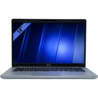 Dell Latitude 5410 – widok z przodu Dell Latitude 5410 widok od przodu zamkniętej i otwartej obudowy