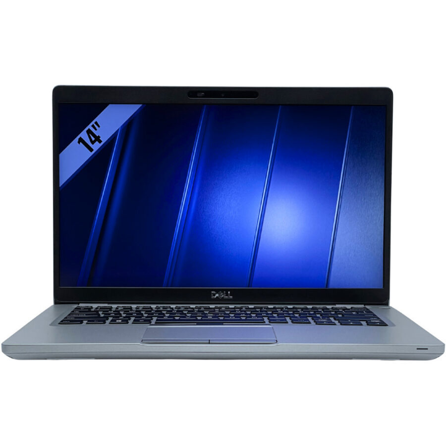 Dell Latitude 5410 – widok z przodu Dell Latitude 5410 widok od przodu zamkniętej i otwartej obudowy