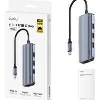 Hub CUDY UH606 6 w 1 USB-C Gigabit & 4K60Hz HDMI Hub CUDY UH606 6 w 1 USB-C Gigabit & 4K60Hz HDMI