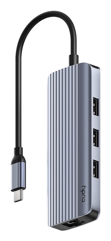 Hub CUDY UH606 6 w 1 USB-C Gigabit & 4K60Hz HDMI