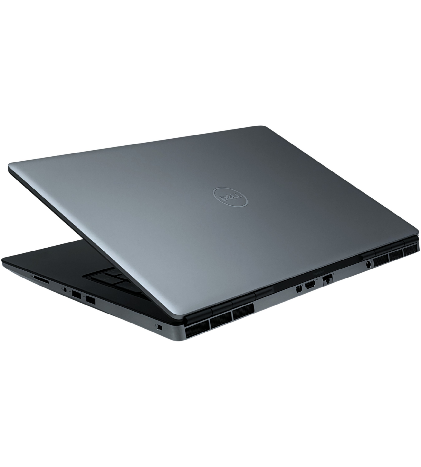Dell Precision 7750 widok górny na zamkniętą metalową klapę